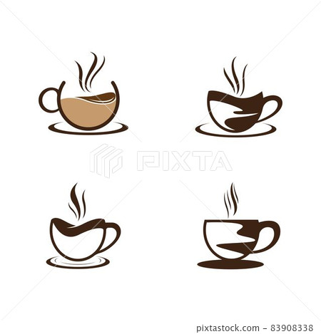 Coffee cup logo template vector icon Coffee cup logo template vector icon 83908338