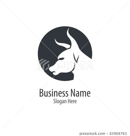 Bull logo template vector icon illustration 83908763