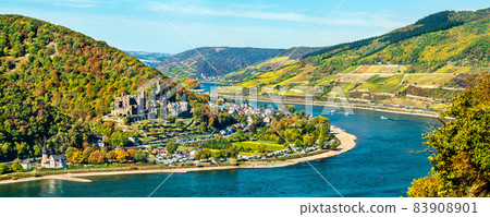 Reichenstein Castle in the Rhine Gorge, Germany Reichenstein Castle in the Rhine Gorge, Germany 83908901