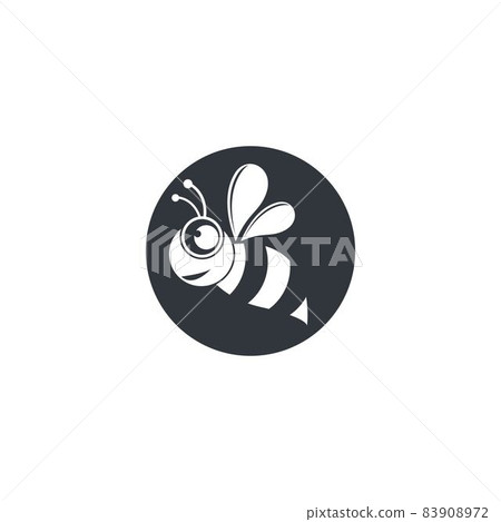 Bee logo vector icon illustration 83908972
