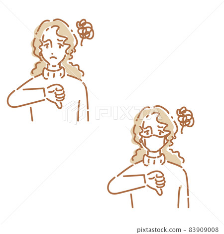 bad embarrassed female - Stock Illustration [83909008] - PIXTA