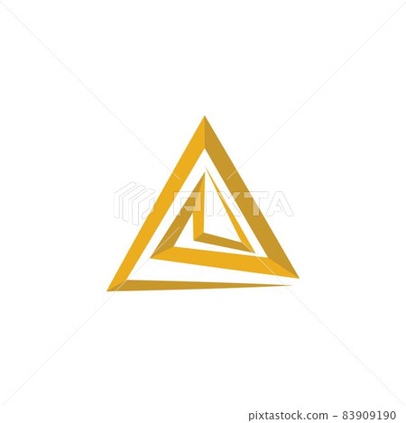 Triangle logo template vector icon illustration Triangle logo template vector icon illustration 83909190