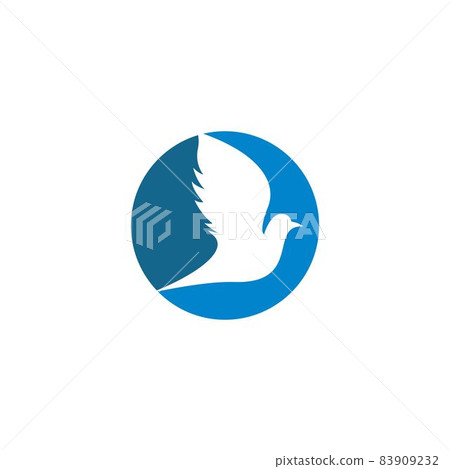 Dove logo template vector icon illustration Dove logo template vector icon illustration 83909232