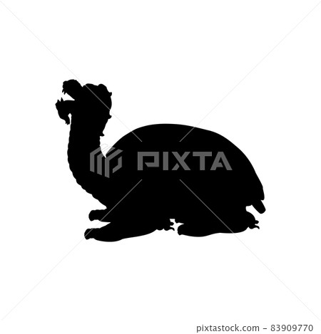 Silhouette mythical creature dragon turtle 83909770