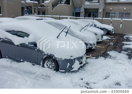 有降雪的汽車札幌，北海道 83909889