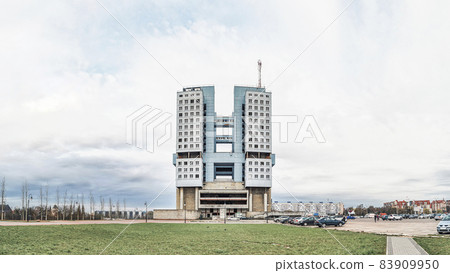 House of Soviets in Kaliningrad, an abandoned building in the architectural style of Soviet modernism 83909950
