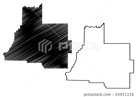 Coffee County, Georgia (U.S. county, United States of America,USA, U.S., US) map vector illustration, scribble sketch Coffee map 83911158