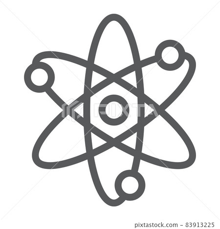 Atom line icon, school and education, physics sign vector graphics, a linear pattern on a white background, eps 10. 83913225