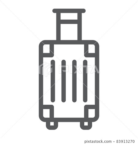 Luggage line icon, travel and tourism, travel bag sign vector graphics, a linear pattern on a white background, eps 10. 83913270