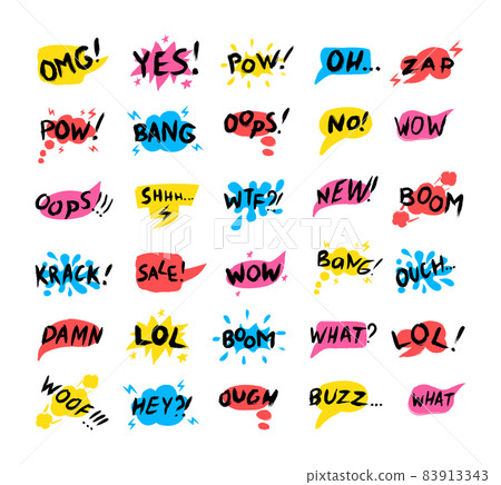 Collection of Blots and Lettering 83913343