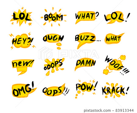 Collection of Phrases on Speech Bubbles 83913344