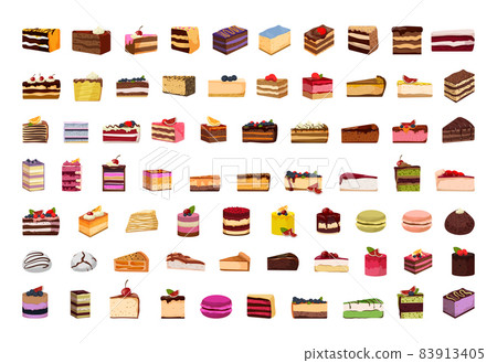 Colorful Illustrations of Cakes 83913405