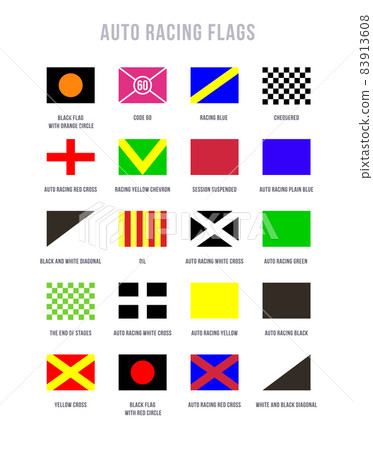 Collection of Auto Racing Flags 83913608