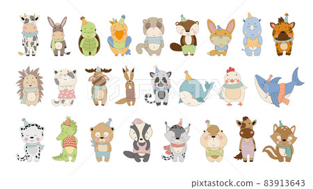 Set of Cartoon Animals Set of Cartoon Animals 83913643
