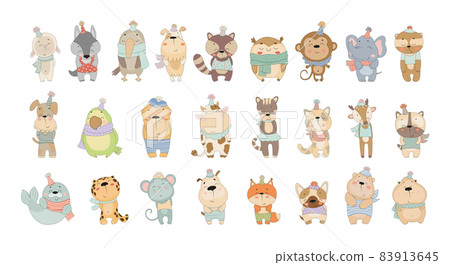 Set of Cartoon Animals Set of Cartoon Animals 83913645