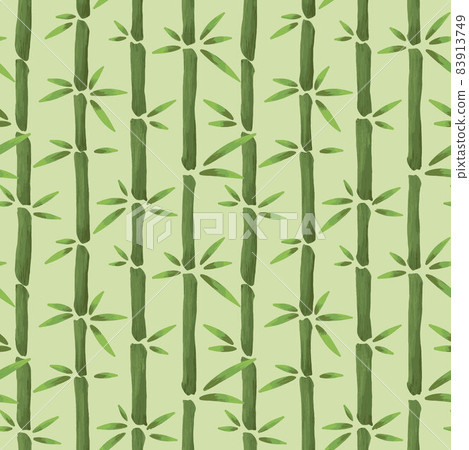 bamboo seamless pattern with vertical stems and green bamboo leaves in cartoon hand drawn style, vector illustration for eco natural design bamboo seamless pattern with vertical stems and green bamboo leaves in cartoon hand drawn style, vector illustration for eco natural design 83913749