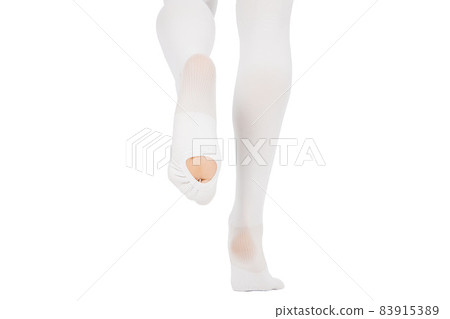 Compression Hosiery for surgery isolated on white. Medical stockings, tights for varicose veins therapy. Embolism deterrent hose or anti-embolism stockings. 83915389
