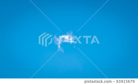 Small single Fluffy Clouds Blue Sky Single White Cloud Blue Small single Fluffy Clouds Blue Sky Single White Cloud Blue 83915679