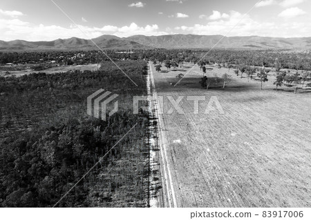 High Aerial Of Bushland And Community High Aerial Of Bushland And Community 83917006