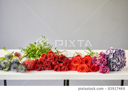 Flowers bunch, set for home. Fresh cut flowers for decoration home. European floral shop. Delivery fresh cut flower. Flowers bunch, set for home. Fresh cut flowers for decoration home. European floral shop. Delivery fresh cut flower. 83917469