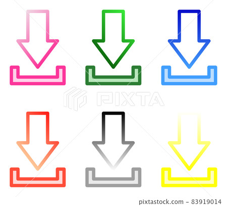 Multiple types of icons indicating downloads 83919014