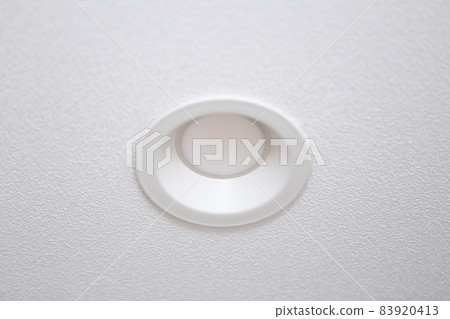 LED downlight mounted on the ceiling of the house 83920413