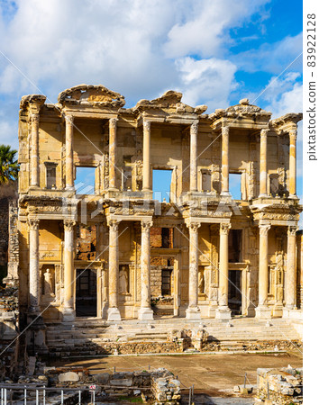 Ancient Library of Celsus. Roman building ruins in Ephesus. Turkey 83922128