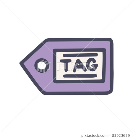 tag color vector doodle simple icon design tag color vector doodle simple icon design 83923659