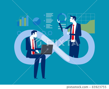 Business with devops team. Vector illustration concept 83923755