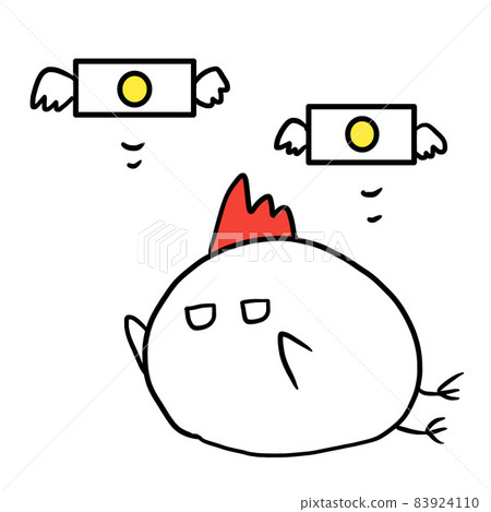 A chicken that regrets the money flying A chicken that regrets the money flying 83924110