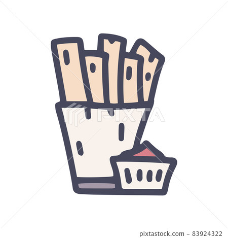 churros color vector doodle simple icon design 83924322