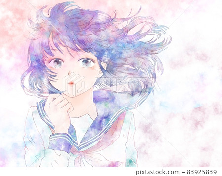 Female student who decides to hold a fist / pink background Female student who decides to hold a fist / pink background 83925839