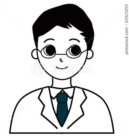 Illustration material of smiling doctor (medical worker) 83925859