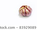 Head of garlic on white background. isolate 83929089