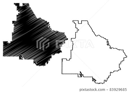 Henry County, Georgia (U.S. county, United States of America,USA, U.S., US) map vector illustration, scribble sketch Henry map 83929685