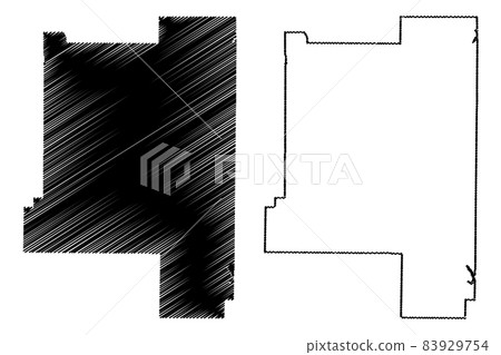 Lamar County, Georgia (U.S. county, United States of America,USA, U.S., US) map vector illustration, scribble sketch Lamar map 83929754