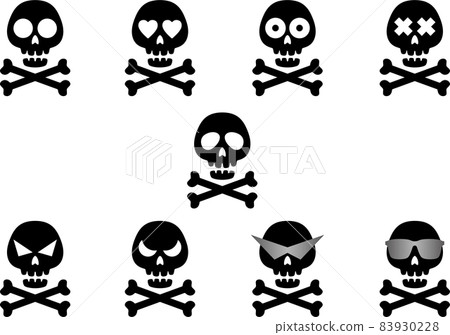 Skeleton illustration material collection Skeleton illustration material collection 83930228