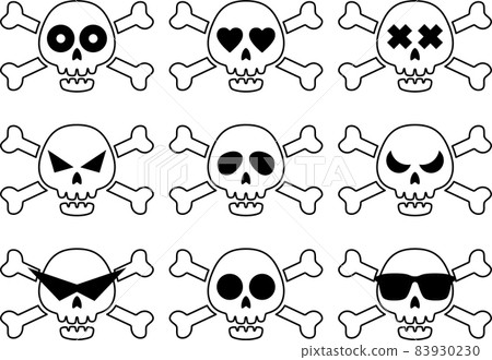 Skeleton illustration material collection 83930230