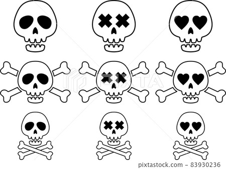 Skeleton illustration material collection 83930236