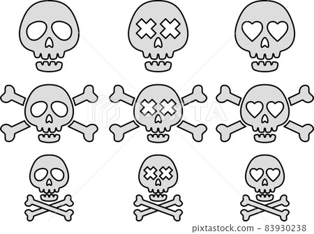 Skeleton illustration material collection 83930238
