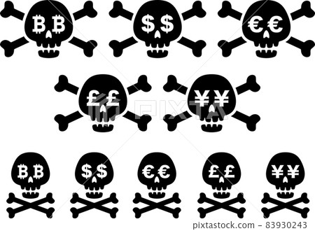 Skeleton illustration material collection 83930243