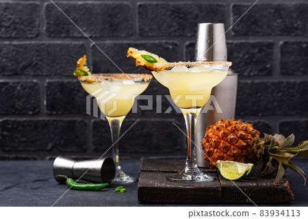 Margarita with pineapple and jalapeno 83934113