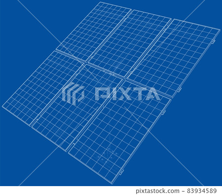 Solar Panel Concept. Vector rendering of 3d Solar Panel Concept. Vector rendering of 3d 83934589