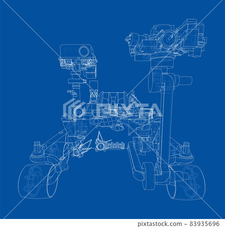 Mars Rover. Vector rendering of 3d Mars Rover. Vector rendering of 3d 83935696