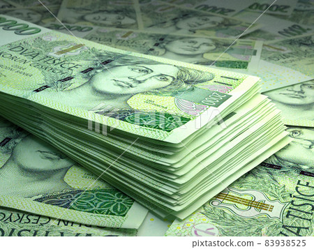 Czech money. Czech koruna banknotes. 2000 CZK Kc bills. Czech money. Czech koruna banknotes. 2000 CZK Kc bills. 83938525