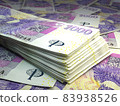 Czech money. Czech koruna banknotes. 1000 CZK Kc bills. 83938526