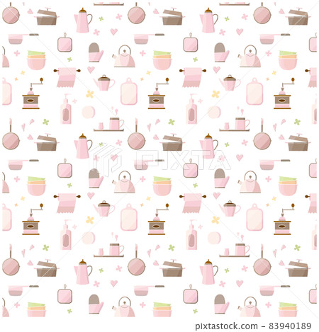 Pattern pattern pink of kitchen utensils Pattern pattern pink of kitchen utensils 83940189