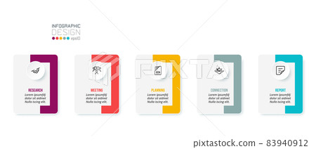 Business concept infographic template with option. 83940912