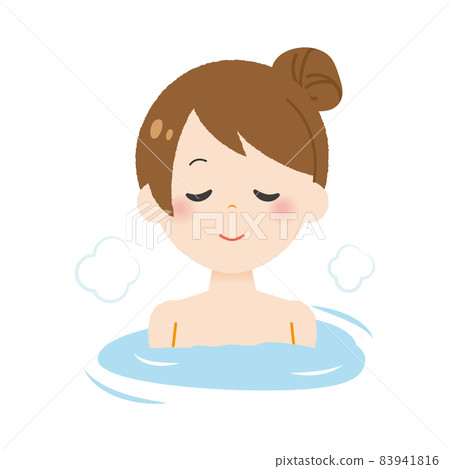 A woman taking a bath and relaxing 83941816