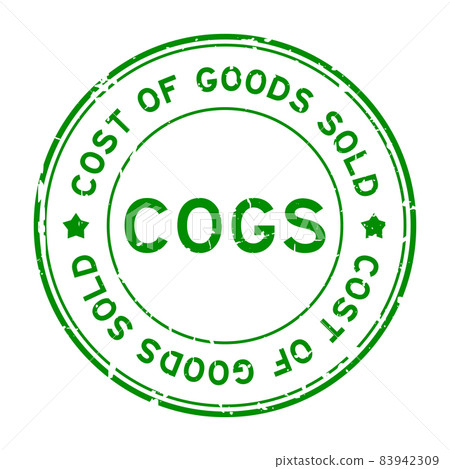 Grunge green COGS Cost of goods sold word round rubber seal stamp on white background Grunge green COGS Cost of goods sold word round rubber seal stamp on white background 83942309